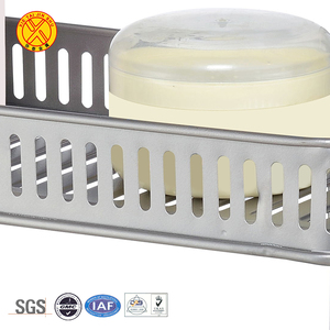 Estante de almacenamiento de cocina para baño, 2 niveles, de aluminio, sin perforación, proveedor de China - Product Image 4