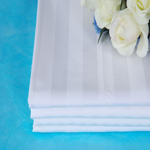 <span class=keywords><strong>Drap</strong></span> de lit blanc en coton et <span class=keywords><strong>polycoton</strong></span>, rayé en satin/jacquard/<span class=keywords><strong>drap</strong></span> <span class=keywords><strong>plat</strong></span> blanc uni/<span class=keywords><strong>drap</strong></span>-housse/hôtel - Product Image 6