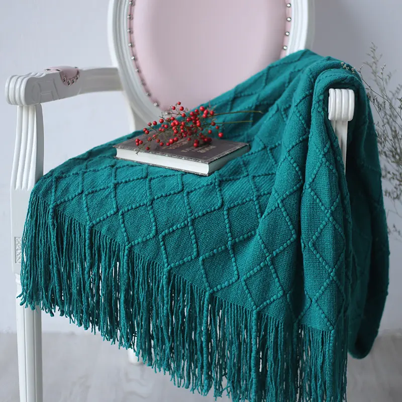 Couverture de canapé en tricot, plaid bon marché pour canapé