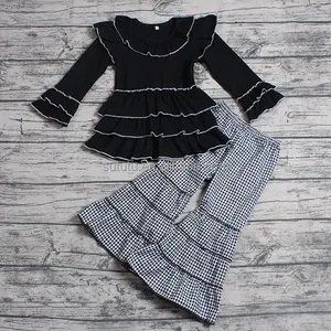 2018 Children Boutique Sets Giggle Moon Remake Baby Girls Outfits Fall Kids Girls Summer Outfit Clothes Set