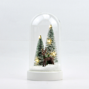 OEM decorativo sereno cupola di <span class=keywords><strong>vetro</strong></span> cloche con base e luci a led - Product Image 1