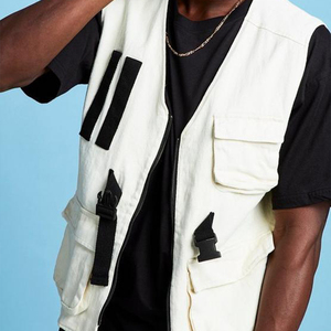 Customized Color <strong>Mens</strong> Denim Utility Vest Sleeveless Fashion <strong>Jeans</strong> Cargo Vest