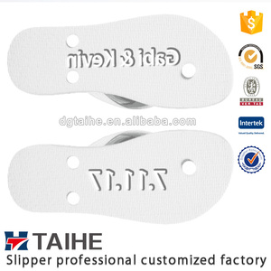 ピュアカラーくり抜かれたラバーウェディングビーチサンダルホワイトスリッパ - Product Image 5