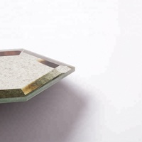 Carreaux muraux hexagonaux en Bronze, effet miroir, mosaïque Antique, couleur Bronze blanc