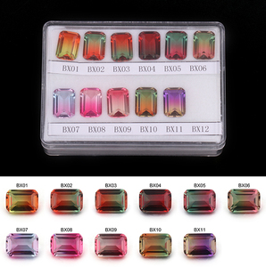 ラボで作成されたエメラルドカットスイカトルマリンジェムストーン卸売 - Product Image 6