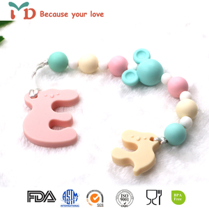 Muestra libre adulto silicona donut colgante teether al por mayor dentición del bebé - Product Image 5