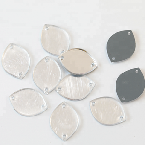 Hình Dạng Mới Đá Quý Đá Phẳng Trở Lại Acrylic Gương May Trên <span class=keywords><strong>Rhinestone</strong></span> Hạt Với Lỗ Cho Khiêu Vũ Quần Áo - Product Image 2