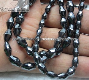 ผู้ผลิตสร้อยคอลูกปัดเหลี่ยม Moissanite สีดำหลวมในอินเดียเพชรสีดำ Moissanite - Product Image 3