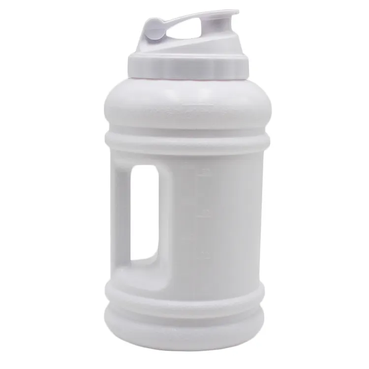 Botella de agua de tritán personalizada, suministro directo de fábrica, sin bpa, 2,2 L, fácil de llevar, Grado Alimenticio, 2,2 litros, en allibaba