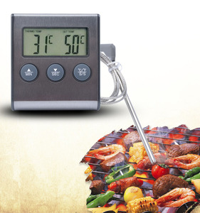 Yieryi New Oven Probe Chicken/Steak Meat BBQ Grill Fry <strong>Thermometer</strong>&amp;<strong>Timer</strong> Instant Read Smok Kitchen Food Cooking <strong>With</strong> Alarm - Product Image 2
