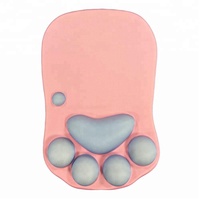 Cojín de Gel de silicona suave para reposamuñecas, decoración de escritorio, pata de gato, alfombrilla de ratón colorida