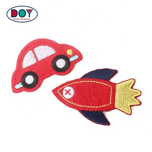 Éco-cousu sur appliques feutre tissu broderie mignon dessin animé <span class=keywords><strong>animaux</strong></span> Logo étiquettes patchs pour enfants et bébé - Product Image 4