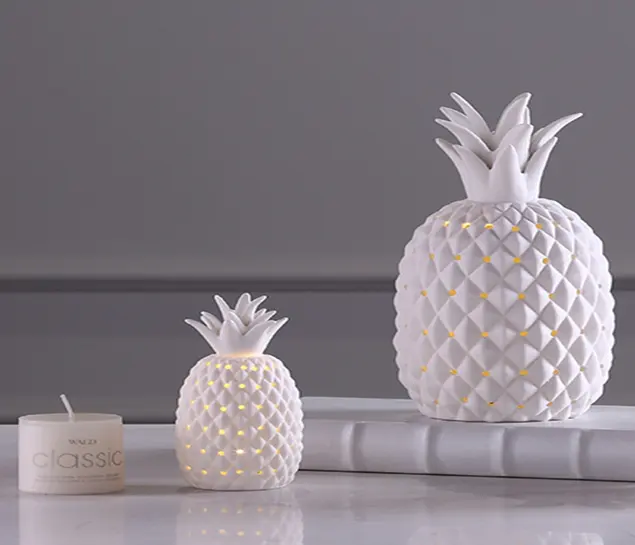 Bougies en forme d'ananas, nouveauté, décoration pour la maison, Design moderne, en céramique