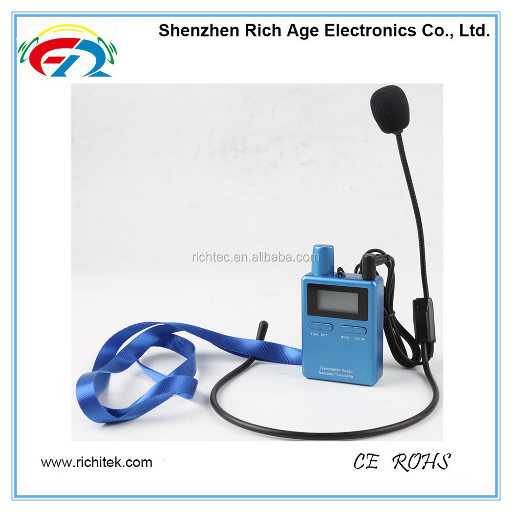 Sans fil Audio Guide Guide Système Avec CE ROHS, avec 2 Way Radio onction