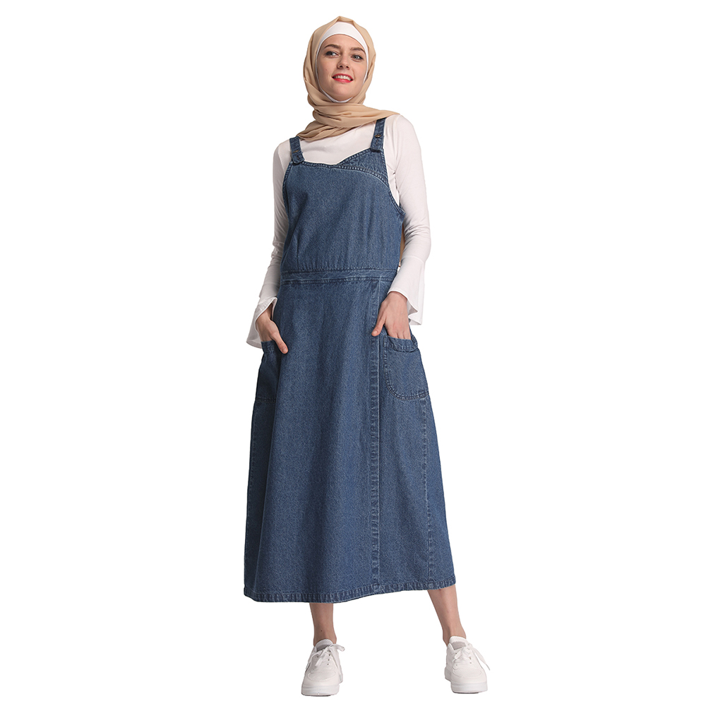 Skirt Casual Denim Style Muslimah Elevate Your Fashion Muslim