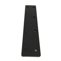 Plaque de fixation rectangulaire en PP noir de haute qualité pour pieds de canapé, accessoires de meubles, pieds en plastique robustes, installation facile pour