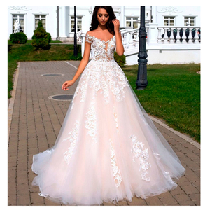 Di lusso Del Merletto di <span class=keywords><strong>Tulle</strong></span> Abiti Da Sposa 2019 Appliques Del Merletto Cap <span class=keywords><strong>Maniche</strong></span> Sexy Backless Abiti Da Sposa - Product Image 1