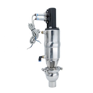 Bonne Qualité 1.5 "Compatible Nouveau Pneumatique Sanitaire En Acier Inoxydable Contrôle <span class=keywords><strong>Automatique</strong></span> Diverse Siège Valve Dévier De Débit Valve - Product Image 1