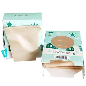 Wholesale heat seal biodegradable disposable custom shape tea bag with box empty filter paper drawstring tea filter bag