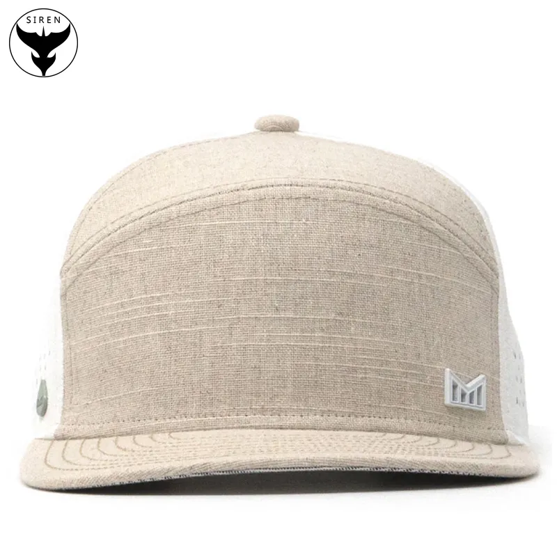 사이렌 모자 공장 사용자 정의 도매 금속 패치 수평 H 패널 메쉬 Snapback 모자