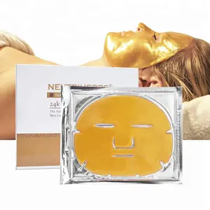 100 % Reine Natur Anti-Aging nahrhaft Luxus-Gesichtsmaske 24 K Gold Kollagen Kristall Gold