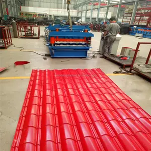Monatliche Angebote Neu gestaltete Hot Sale Afrikanischer Markt Aluminium & PPGI Step Tile Roofing Panel Rollen form maschine