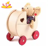 Wholesale 3 in 1 wooden dolls prams for baby W16E069