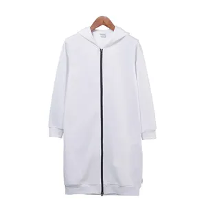 Frauen Großhandel Kleidung Blank Zipper Jacke Übergroße koreanische Hoodie