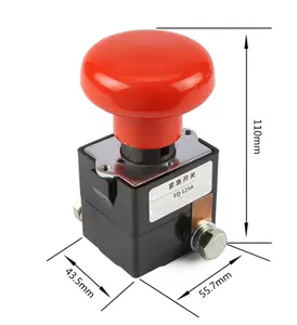 ODOELEC High Quality Emergency Stop Push Button Switch 80V 125A