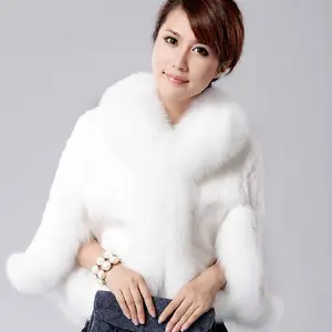 Wholesaler Fashion faux mink fur winter ladies fake fur shawl/Lady wedding caps women evenving shawl XXL