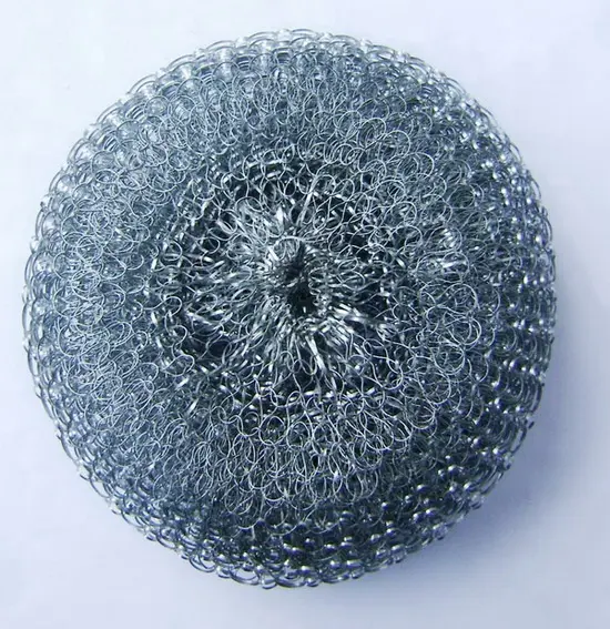 Hot sale bulk 410ss 0.13mm silver 5-100gram wholesale kitchen stainless steel spiral scourer sponge manufacturer