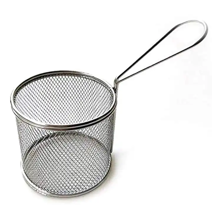 Fry Basket for Deep Frying Food in the Kitchen