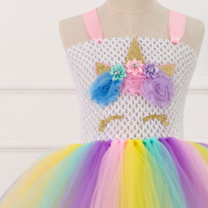 Gaun Tutu Unicorn Grosir untuk Anak-anak, Set Ikat Kepala Tanduk Unicorn, Kostum Pesta Unicorn untuk Anak Perempuan, Gaun - Product Image 3