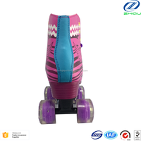 Patins à roulettes quad à roues lumineuses LED en PU, fourniture d'usine, Patines Soy Luna 4 roues