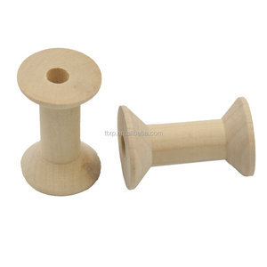Carretes de madera sin terminar ecológicos, bobinas de hilo vacías, accesorios de costura de Color Natural - Product Image 3