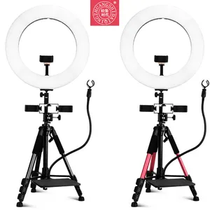 Tiktok yayın standı 18 14 inç LED halka ışık mobil mikrofon klip selfie sopa video kayıt makarası akış ürün
