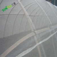 65GSM 30 메쉬 온실 HDPE 모기장 직물 방충 그물, 나무 용 PE 투명 플라스틱 니트 진딧물 그물 1m 2m