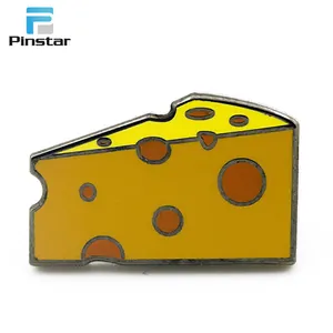 Hot selling 3d custom printing cheese pattern lapel pin badge