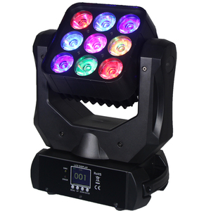 プロ光移動ヘッド10ワット4in1ミニledヘッド移動マトリックス3x3