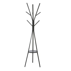 Factory Selling Black Bedroom Metal <strong>Coat</strong> <strong>Rack</strong> with Storage <strong>Shelf</strong> - Product Image 1