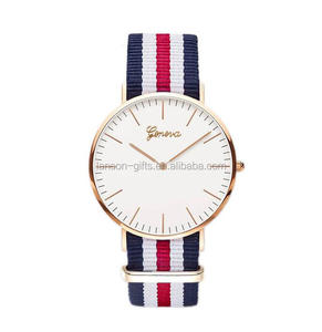 โลโก้ที่กำหนดเองกลางแจ้งไนล่อนกีฬาเจนีวากุหลาบทองนาฬิกาสุภาพสตรีนาฬิกา - Product Image 4