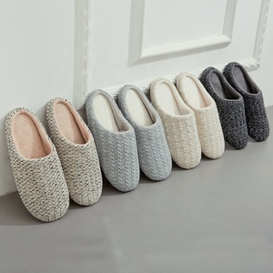 Pantofola da uomo in tessuto <span class=keywords><strong>a</strong></span> <span class=keywords><strong>maglia</strong></span> per casa inverno autunno in pile calda per interni da donna - Product Image 2