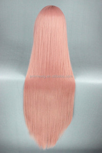 <span class=keywords><strong>Parrucca</strong></span> Cosplay per festa di Halloween Anime sintetica <span class=keywords><strong>lunga</strong></span> 100cm <span class=keywords><strong>rosa</strong></span> dritta Vocaloid Luka Cosplay - Product Image 5