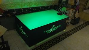 <strong>Lounge</strong> Photoluminescent <strong>Light</strong> up Table Bar Furniture Commercial Furniture RGB Slowly Changing LED Strip Modern Square 0.5CBM - Product Image 4
