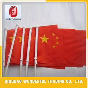 Maravillosa calidad buena mano <span class=keywords><strong>que</strong></span> agita la bandera nacional con asta de la bandera - Product Image 4