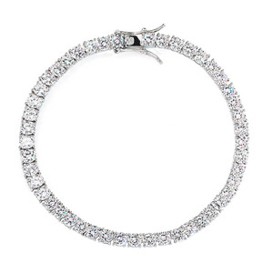 Iced Zircon Tennis Chain Men's Hip Hop Jewelry <strong>Bracelet</strong> 925 Sterling Silver <strong>Gold</strong> Silver Lobster Clasp CZ <strong>Bracelet</strong> Link <strong>7</strong> 8 Inch - Product Image 4