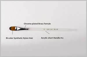 nouveau design art professionnel brush set de peinture acrylique acrylique acrylique pinceau h82 poli poignée - Product Image 2