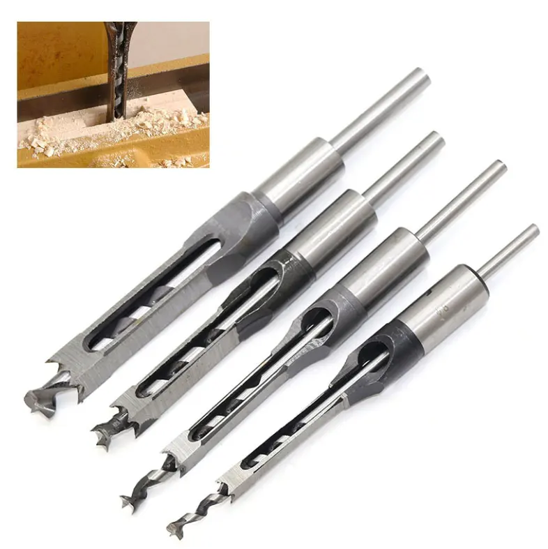 Metal Material Wood Square drill bits Hollow Hole Mortise Chisel Drill Bit for Wood Square Hole Drilling