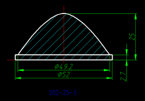 52 Mét Led thủy tinh quang học xe đèn pha chiếu ống kính KL-D52-25-3 - Product Image 2