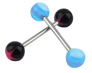 Personalized acrylic tongue rings tongue barbells penis tongue piercing jewelry